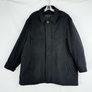 Tucson Dry Goods Mens Wool Gray Full Zip Warm Quilted Winter Coat XL
